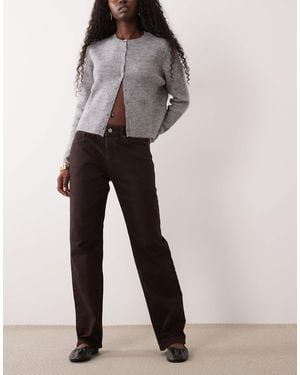 GOOD AMERICAN Straight Leg Jean - Brown