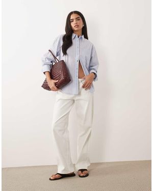 ASOS Klassiek Gestreept Overhemd Van Katoen - Wit