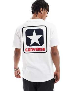 Converse T-Shirt Bianca Con Stampa Sul Retro - Bianco