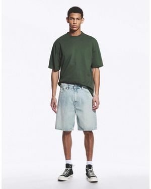 Weekday Galaxy Loose Fit baggy Denim Shorts - White