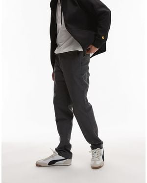 TOPMAN Slim Chino Pants - Black