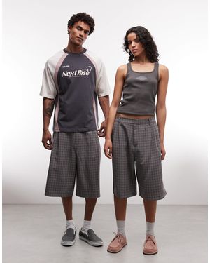 Collusion Unisex Tailored Jorts - Multicolor