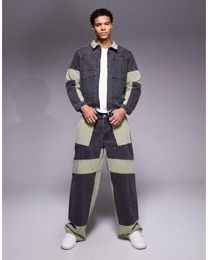 Liquor N Poker Baggy Jeans Met Biker Paneel - Blauw