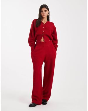 Collusion Knitted joggers Co-ord - Red