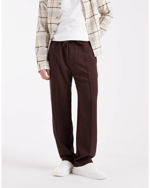 Only & Sons Loose Fit Pintuck Trouser - Red