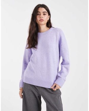 Cotton On Luxe Crew Neck Jumper - Purple