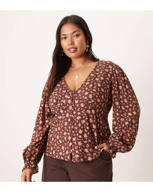 Nobody's Child Rhian V-neck Blouse - Red