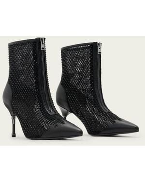 AllSaints Natasha Mesh Pointed Boot - Black