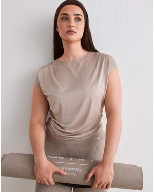 Aim'n – luminous – drapiertes t-shirt - Grau
