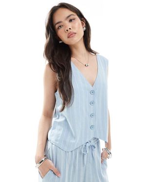 Pieces Tailored Vest Co-ord - Blue