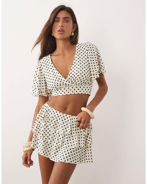 Miss Selfridge Mini Rara Skort - White