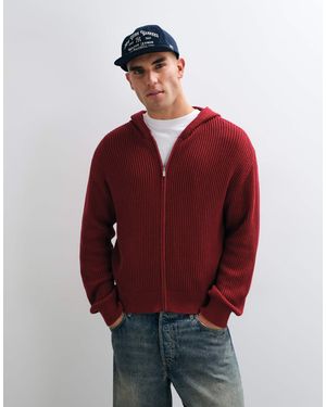 Collusion – gestrickter kapuzenpullover - Rot