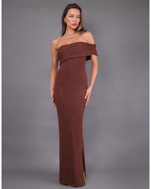 SIMMI Nerina Boucle Knitted Maxi Dress - Brown