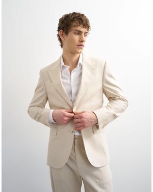 TOPMAN – blazer aus leinenmix - Natur