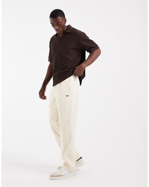Lacoste Joggingbroek Met Wijde Pijpen - Wit