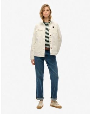 Superdry – chore – jacke - Blau