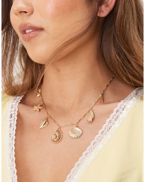ASOS – e halskette mit maritimen anhängern - Braun
