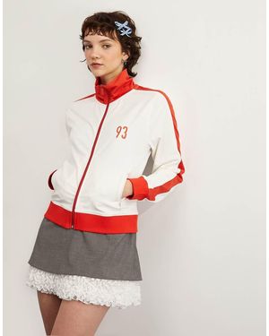 ASOS Zip Up Track Jacket With 93 Graphic - Red