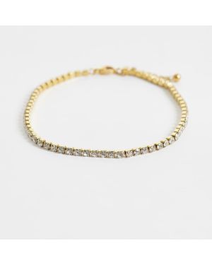 ASOS Waterproof Stainless Steel Anklet With Crystal Cupchain Design - White