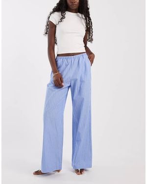 Gap Crinkle Cotton Trousers - Blue