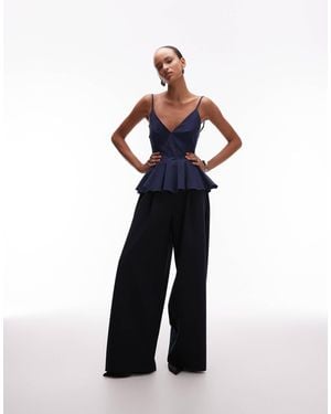ASOS Oversized Balloon Barrel Leg Pants - Blue
