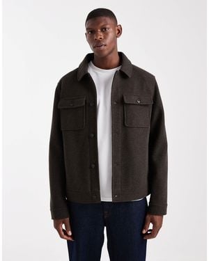 Threadbare Shacket With Front Pockets - Black