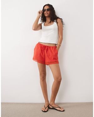 ASOS – satin-shorts - Rot