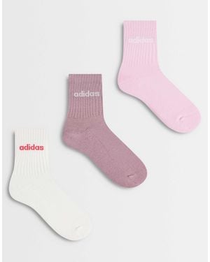 adidas Originals Adidas training – 3er-pack crew-socken - Pink