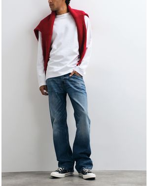 Weekday Jeans mit niedriger taille und geradem bein - Blau