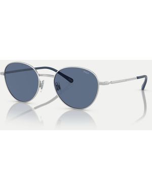Ralph Lauren Polo Ph3144 Round Sunglasses With Lens - Blue