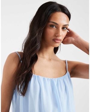 ASOS Chiffon Bubble Cami Top - Blue