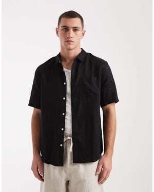 Cotton On Relaxed Linen Shirt - Black