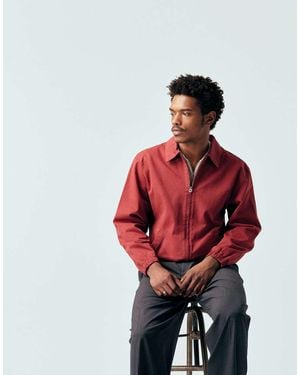 ASOS Cotton Harrington Jacket - Red