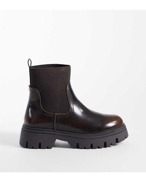 SEQWL Wide Fit Twirl Chunky Chelsea Boots - Zwart
