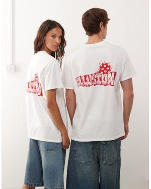 Collusion Unisex – bedrucktes t-shirt mit skater-passform - Rot