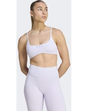 adidas Originals All Me Light Support Rib Bra - White