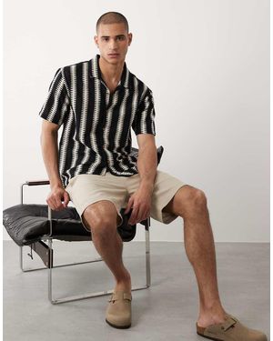 Threadbare Camicia A Maniche Corte - Nero
