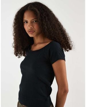 Hollister Scoop Neck Top - Black