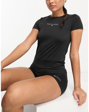 Pink Soda Sport Essentials Polyester Blend Fitted Top - Black
