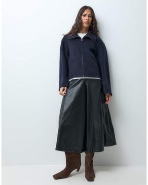 ARKET Jack Met Opstaande Boord Van Wolmix - Blauw