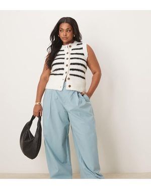 ASOS Curve Clean Balloon Trousers - Blue