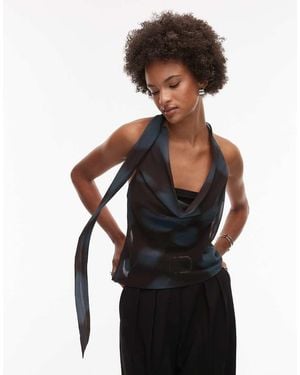 ASOS Cowl Scarf Detail Cami Co-Ord - Black