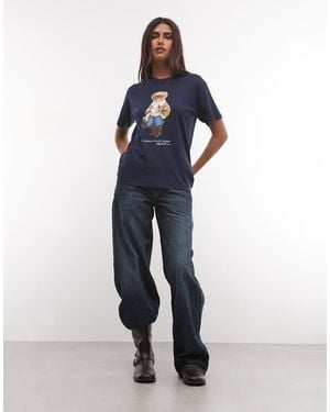 Polo Ralph Lauren Winter Bear Print T-Shirt - Blue