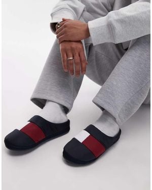 Tommy Hilfiger Nylon Flag Slippers - Grey