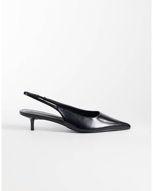 SIMMI Simmi London Rosalind Kitten Heel Slingback Shoes - White