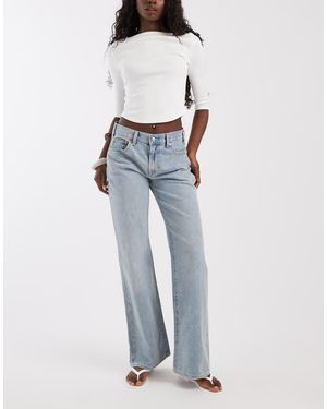 Gap Mid Rise Relaxed Flare Jeans - Blue