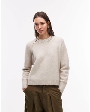 ARKET Alpaca Wool Blend Crew Neck Sweater - Natural