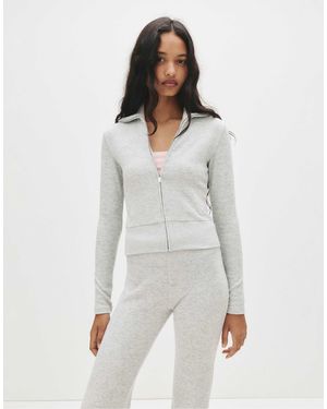 Pull&Bear – weiche jacke - Weiß