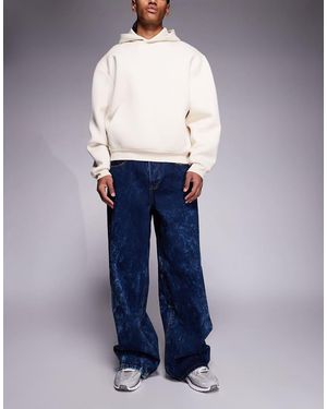 Courtside Oversized Denim Jeans - Blue