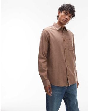 Tommy Hilfiger Regular Flannel Shirt - Brown